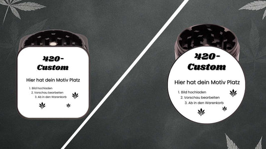 Auswahl verschiedener Grinder zum personalisieren und selbst gestalten