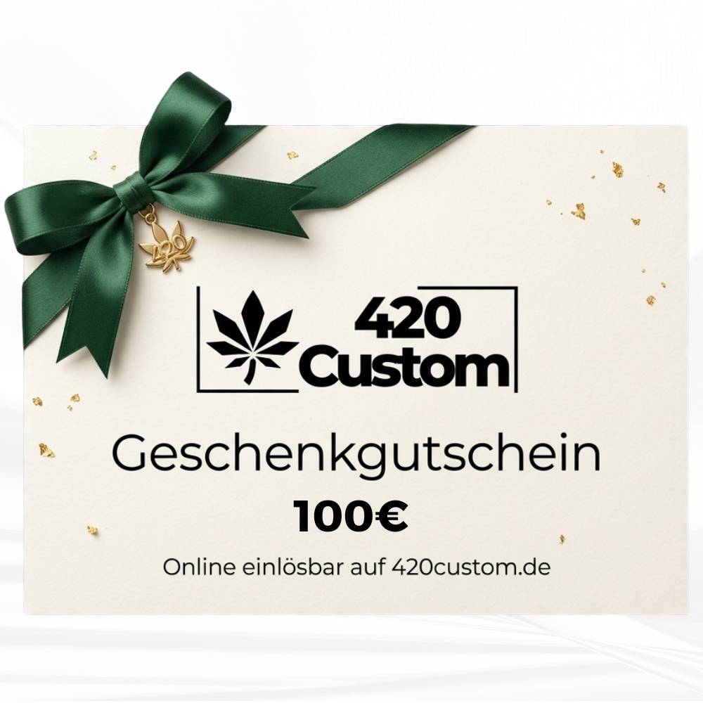 100 Euro Kiffer Geschenk Gutschein für personalisierte 420Custom Produkte