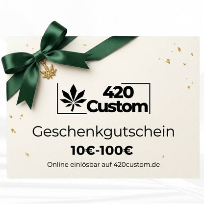 Geschenk für Kiffer – allgemeiner 420Custom Geschenkgutschein für den Shop