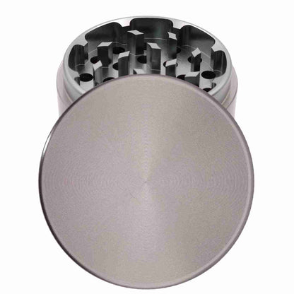 Runder Grinder in Grau – individuell gravierbar, perfekter personalisierter Grinder für dein eigenes Motiv.