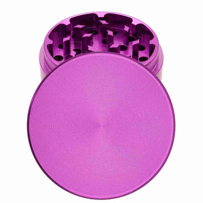 Personalisierter runder Grinder in Lila – individuell mit Gravur gestalten, stylisch und funktional.