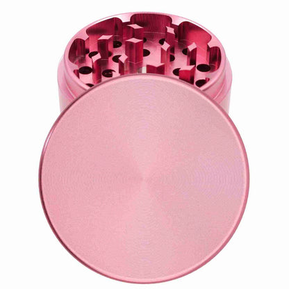 Runder Grinder in Pink – individuell gravierbarer Grinder mit eigenem Motiv oder Text.
